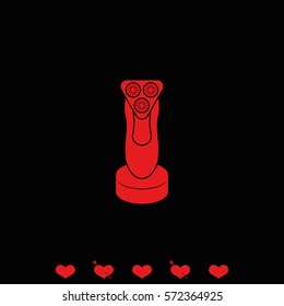 Electric shaving machine icon.