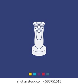 Electric shaving machine icon.