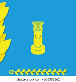 Electric shaving machine icon.