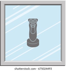 Electric shaving machine icon.