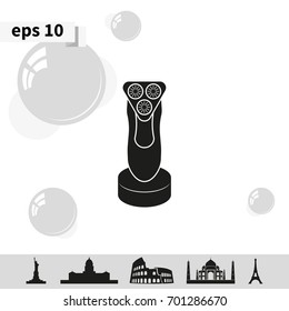 Electric shaving machine icon.