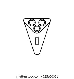 electric shaving machine icon on white background