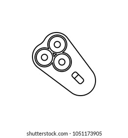 Electric shaving machine Icon Vector. From appliances . Vector isolated illustration