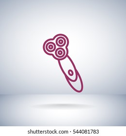  Electric shaving machine Icon Vector.