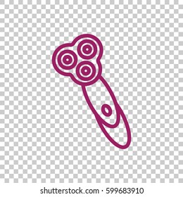  Electric shaving machine Icon Vector.