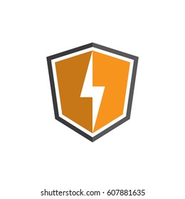 Electric shield logo design