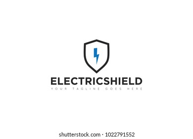 electric shield logo and icon Vector design Template. Vector Illustrator Eps.10