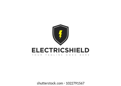 electric shield logo and icon Vector design Template. Vector Illustrator Eps.10