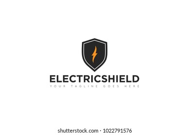 electric shield logo and icon Vector design Template. Vector Illustrator Eps.10
