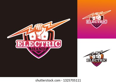 Electric Shield Logo Template Design Vector, Emblem, Design Concept, Creative Symbol, Icon