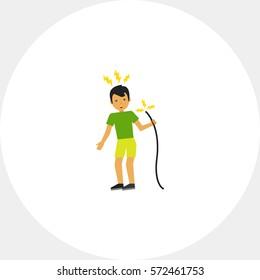 Electric Shock Flat Icon