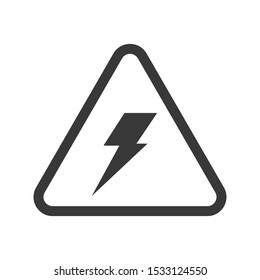 Electric shock icon isolated on white background. Caution symbol modern, simple, vector, icon for website design, mobile app, ui. Vector Illustration