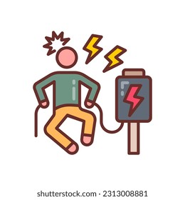 Electric Shock icon in vector. Illustration