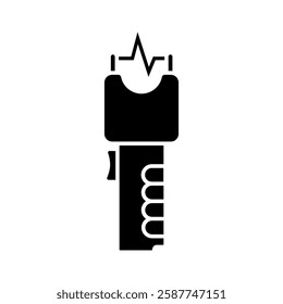 Electric shock icon vector. Protection illustration sign. Police symbol or logo.