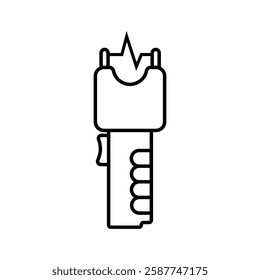 Electric shock icon vector. Protection illustration sign. Police symbol or logo.
