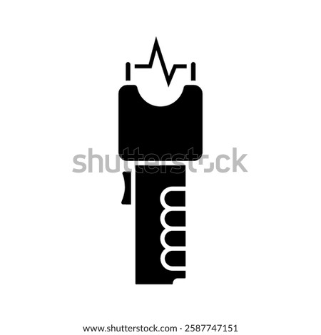 Electric shock icon vector. Protection illustration sign. Police symbol or logo.