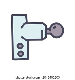 icono simple de doodle vectorial de color de choque eléctrico