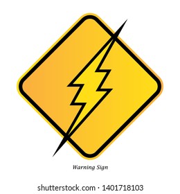 Electric shock warning sign , Thunder Logo