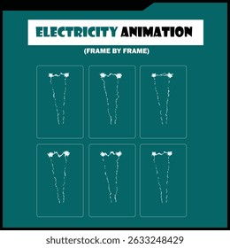 Electric Shock Wave Animation - Frame by Frame Sequence 