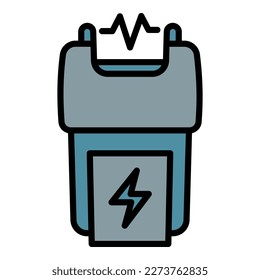 Electric shocker icon outline vector. Office weapon. Tech power