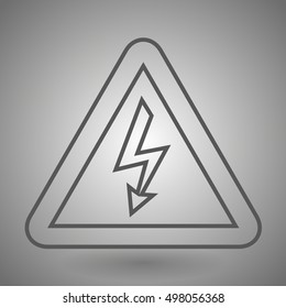 electric sign linear icon. Thin line design