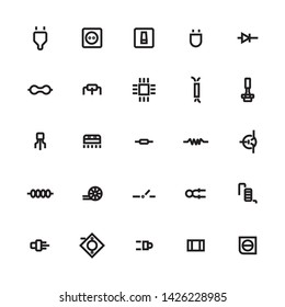 electric simple icon design set