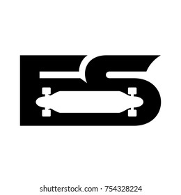 electric skateboard vector logo.