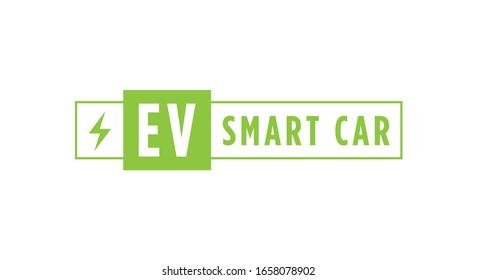 Electric Smart Car, Car Charging Station Sign Banner, Logo Vector Illustration Background - Shutterstock ID 1658078902