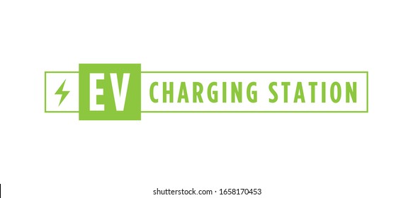 Electric Smart Car Charging Station Logo Vector Illustration Background - Shutterstock ID 1658170453