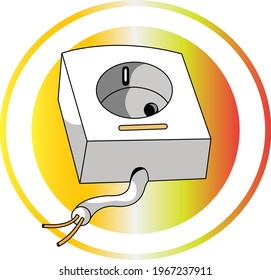 an electric socket with a broken cord