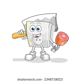 the electric socket Butcher illustration. character vector