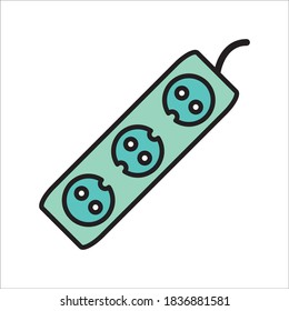 Illustration des Vektorgrafik-Farbbildes elektrischer Sockel