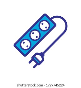 electric socket icon color style design