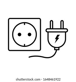 Electric socket icon design. Electric socket icon in trendy flat style design. Vector illustrtion.