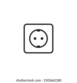 electric socket icon logo vector design element