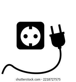 Electric Socket Icon Logo Vector Design Element