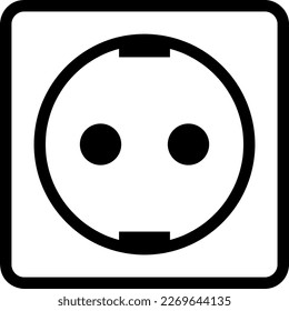 electric socket icon logo vector illustration on white background..eps