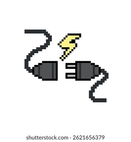ícone de soquete elétrico pixel art
