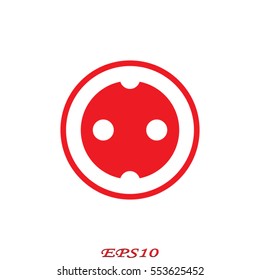 electric socket, icon, vector illustration eps10