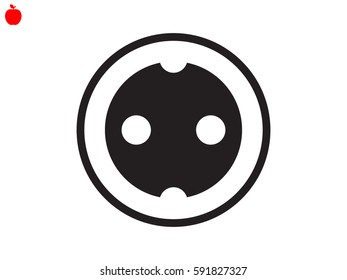 electric socket, icon, vector illustration eps10