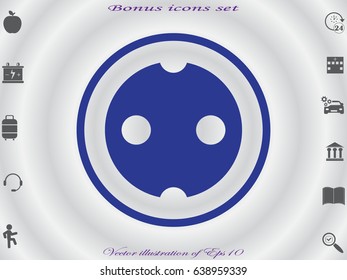 electric socket, icon, vector illustration eps10
