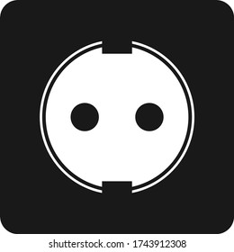 Electric socket icon. vector isolate 