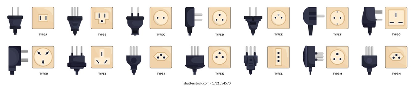 Electric socket isolated cartoon set icon. Vector cartoon set icon plug. Vector illustration electric socket on white background.