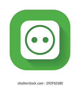 Electric Socket Isolated Flat Icon