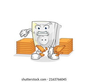the electric socket karate mascot. cartoon vector