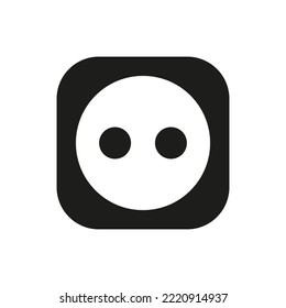Icono de línea de enchufe eléctrico. Electricidad, fuente de alimentación, cableado, dispositivo de carga, recarga, energía, tensión eléctrica. Concepto tecnológico. Icono de línea negra del vector en fondo blanco