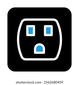 Electric Socket Outlet Icon. Concept of Energy, Power, and Electricity.