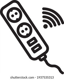 Electric Socket outline icon for website or other content