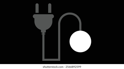 Electric socket with plug icon. Electric plug and outlet socket unplugged. cable of energy disconnect sign. symbol electric plug design