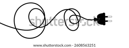 
Electric socket with plug icon silhouette. Connection and disconnection concept. Concept of 404 error connection. Electric plug and outlet socket unplugged. PNG transparent background